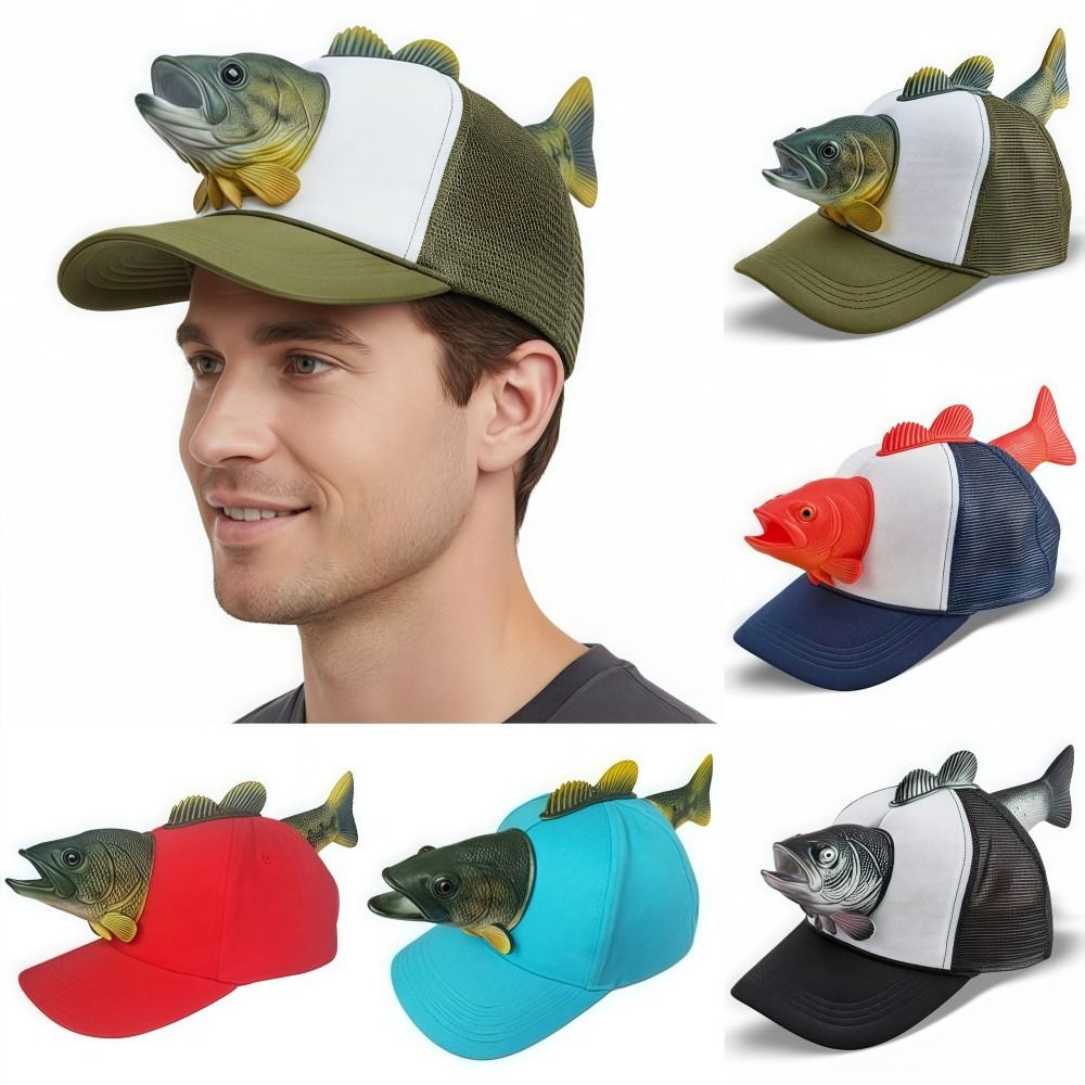 Trucker Cap Mesh - Grappige 3D Vis Dieren Trucker Hoed