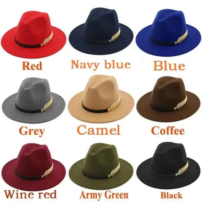 Fedora Hat Wool - Eenvoudige mode formele gelegenheid paren wollen