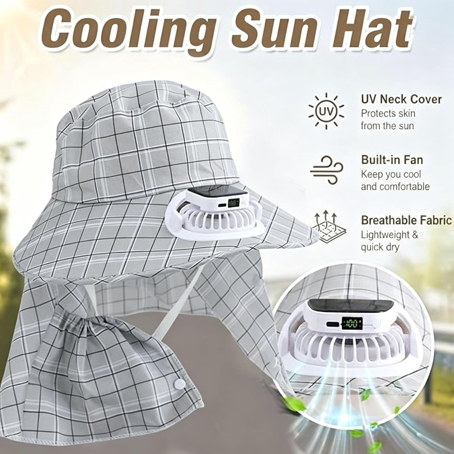 1PC Zonne-energie Nekbescherme - Visor Sun Hat recensie en prijs