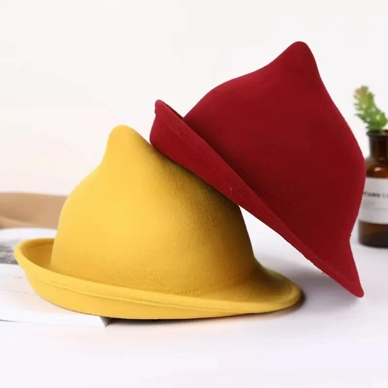 Modieuze heks 100% wol puntige - Fedora Hat Wool recensie en prijs